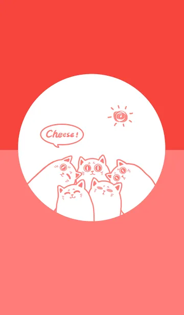 [LINE着せ替え] Meow...Cheese！ J-Strawberry Cake Rollの画像1