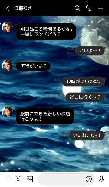 [LINE着せ替え] 夜の月 月の海 #4jx_30。の画像3