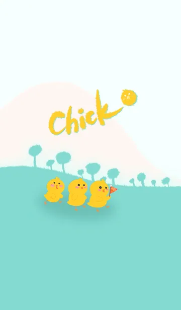 [LINE着せ替え] Little Yellow Chicken J-Ice Greenの画像1