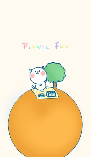 [LINE着せ替え] Picnic Fun J-M.Orangeの画像1