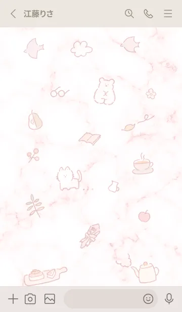 [LINE着せ替え] シンプルアイコン3♥レッド14_1の画像2