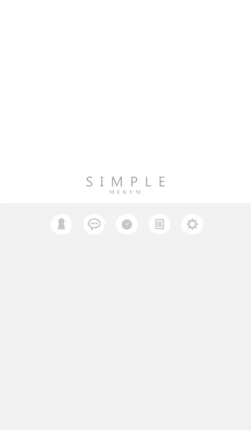 [LINE着せ替え] SIMPLE ICON WHITE.MEKYM 19の画像1