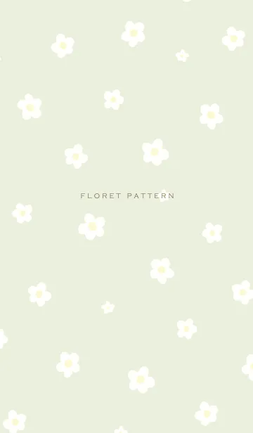 [LINE着せ替え] シンプル 小花柄 C2 - グリーン 02の画像1