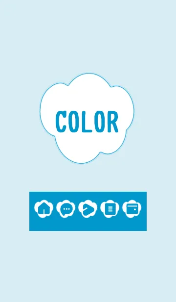 [LINE着せ替え] blue color U07の画像1