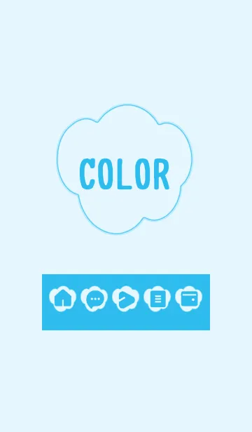 [LINE着せ替え] blue color U09の画像1