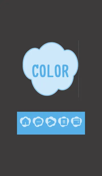 [LINE着せ替え] blue color U10の画像1