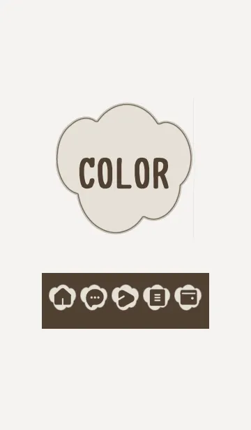 [LINE着せ替え] brown color U08の画像1