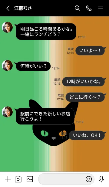 [LINE着せ替え] ブラック キャット 91の画像3