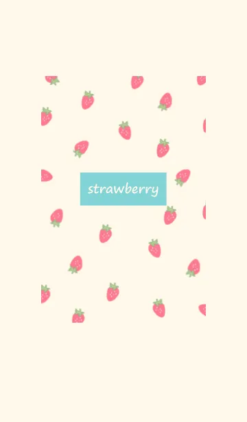 [LINE着せ替え] strawberry_pattern (ivorygreen)の画像1