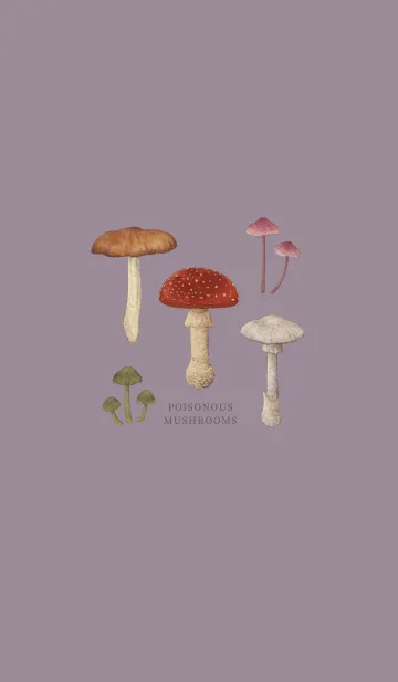 [LINE着せ替え] POISONOUS MUSHROOMS / 薄紫色の画像1