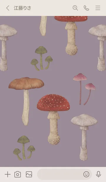 [LINE着せ替え] POISONOUS MUSHROOMS / 薄紫色の画像2