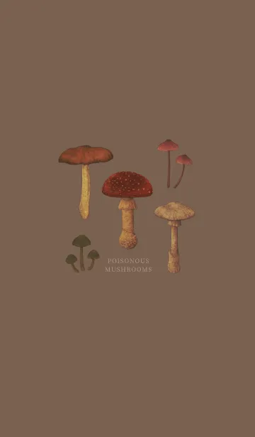 [LINE着せ替え] POISONOUS MUSHROOMS / セピアの画像1