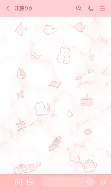 [LINE着せ替え] シンプルアイコン2♥ベビーピンク10_1の画像2