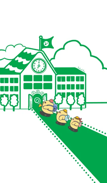 [LINE着せ替え] Ducklings school fun J-green campusの画像1