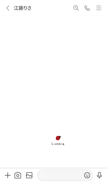 [LINE着せ替え] シンプルホワイト×てんとう虫。の画像2