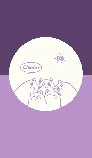 [LINE着せ替え] Meow...Cheese！ J-Purple Partyの画像1