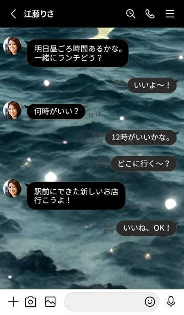 [LINE着せ替え] 夜の月 月の海 #4jy_6。の画像3