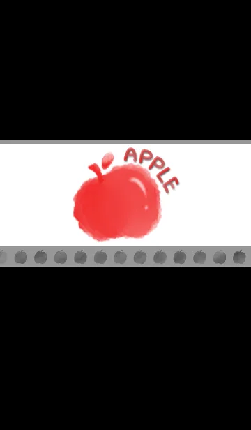 [LINE着せ替え] Smudged Apple J-Black.Redの画像1