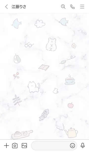 [LINE着せ替え] シンプルアイコン2♥ウィスタリア08_1の画像2