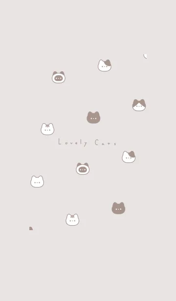 [LINE着せ替え] ゆるいねこ。ライトベージュ。の画像1