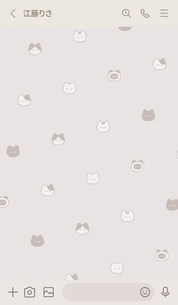 [LINE着せ替え] ゆるいねこ。ライトベージュ。の画像2