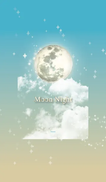 [LINE着せ替え] 水色 : 幸運の月夜の画像1