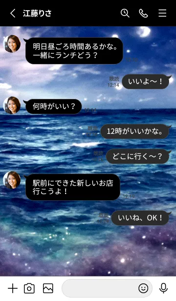 [LINE着せ替え] 夜の月 月の海 #4jy_25。の画像3