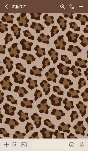 [LINE着せ替え] Leopard-BROWN Version 24の画像2
