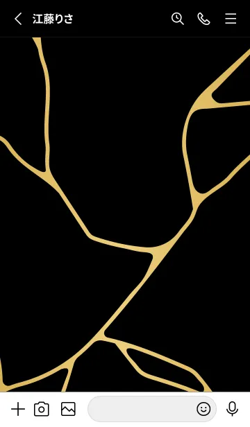 [LINE着せ替え] KINTSUGI / 金継ぎ / GOLD&BLACKの画像2