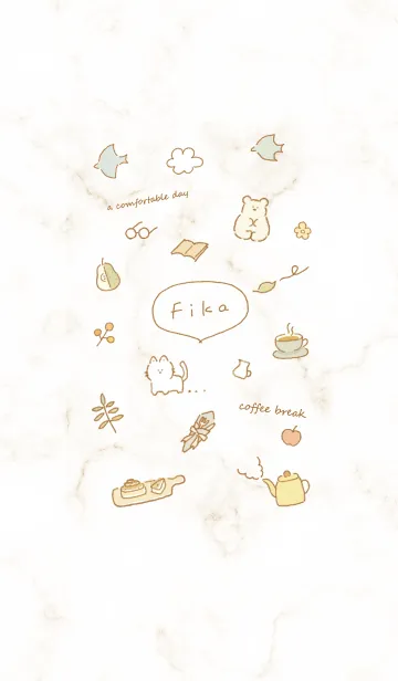 [LINE着せ替え] シンプルアイコン2♥ベージュ05_1の画像1