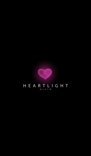 [LINE着せ替え] HEART LIGHT-BLACKの画像1
