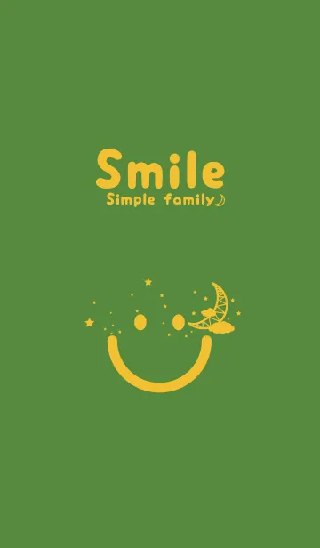 [LINE着せ替え] スマイル＆三日月 アイビーグリーンの画像1