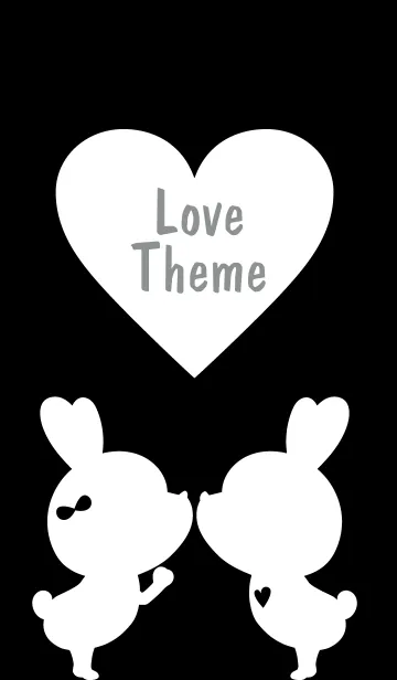 [LINE着せ替え] LOVE THEME Black and White 37の画像1