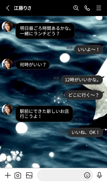 [LINE着せ替え] 夜の月 月の海 #4jz_1。の画像3