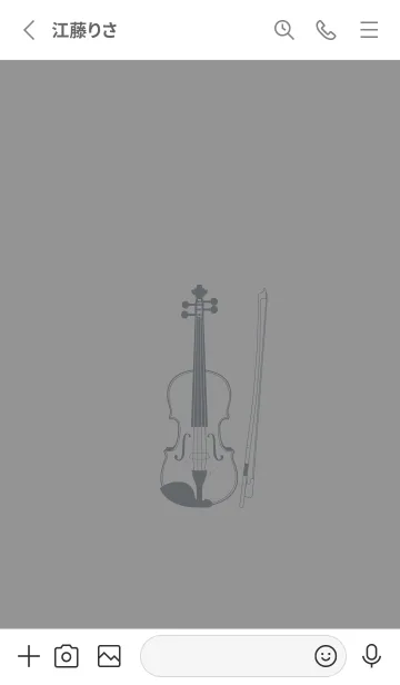 [LINE着せ替え] バイオリン 鼠色の画像2