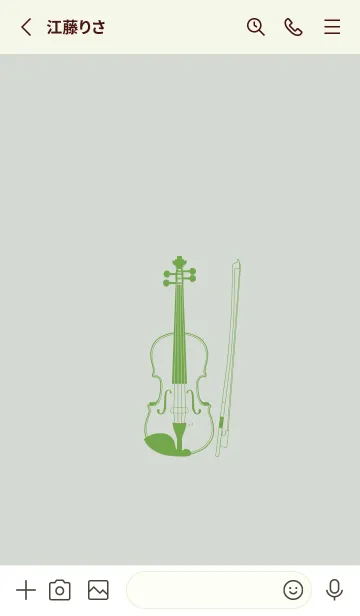 [LINE着せ替え] バイオリン ペールミストホワイトの画像2