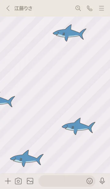 [LINE着せ替え] サメ たくさん16の画像2