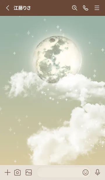 [LINE着せ替え] ベージュとカーキ : 幸運の月夜の画像2