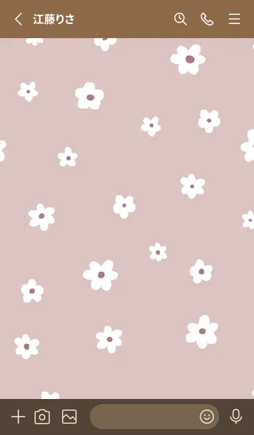 [LINE着せ替え] flower pattern/ rosepinkの画像2