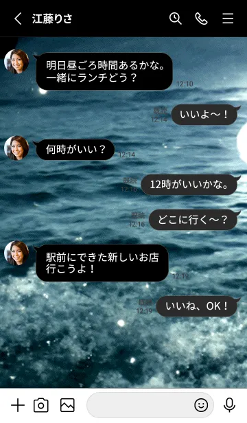 [LINE着せ替え] 夜の月 月の海 #4jy_31。の画像3