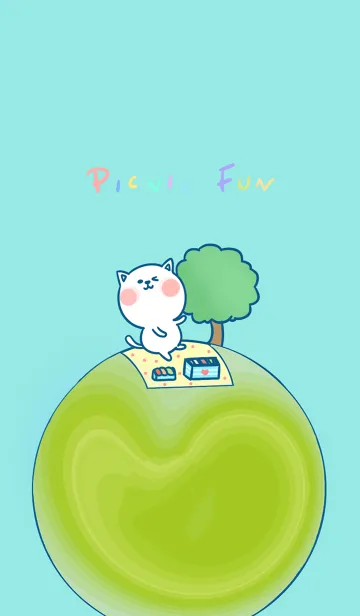 [LINE着せ替え] Picnic Fun J-Indigo. Greenの画像1