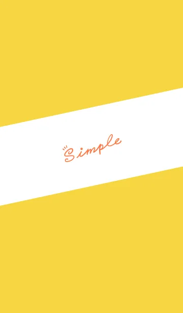 [LINE着せ替え] Simple Lines-Yellow. White Jの画像1