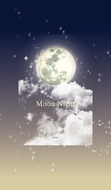 [LINE着せ替え] ベージュとネイビー : 幸運の月夜の画像1