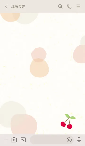 [LINE着せ替え] さくらんぼ 水玉11の画像2