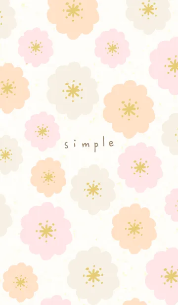 [LINE着せ替え] かわいい丸い花19の画像1