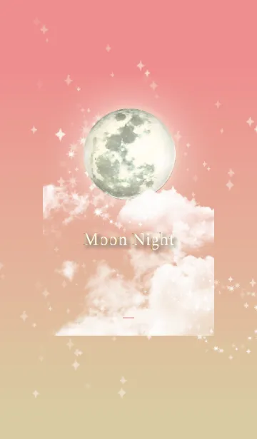 [LINE着せ替え] ベージュとピンク : 幸運の月夜の画像1