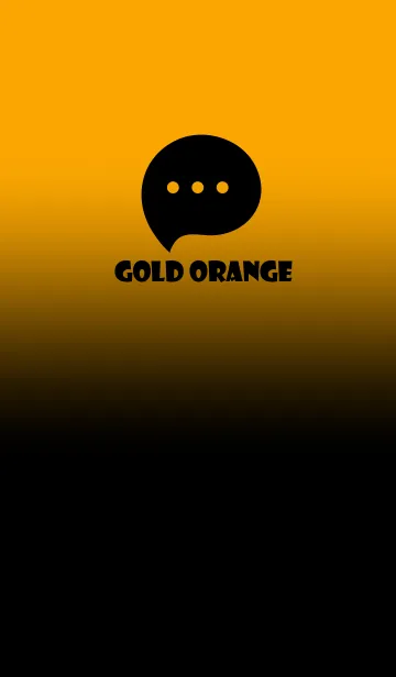 [LINE着せ替え] Black & Gold Orange Theme V3 (JP)の画像1