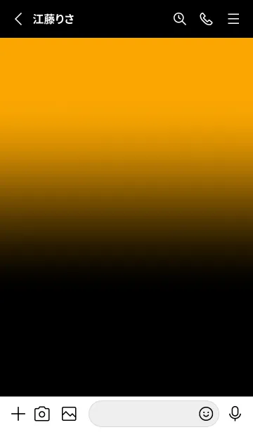 [LINE着せ替え] Black & Gold Orange Theme V3 (JP)の画像2