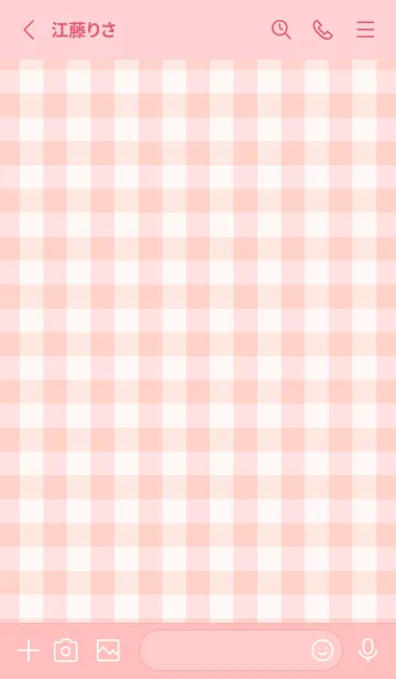 [LINE着せ替え] ギンガムチェック ピンク4の画像2