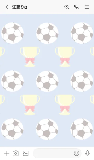 [LINE着せ替え] サッカーの着せかえ ブルーグレイの画像2